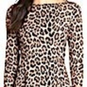 Kate Spade Tan Black Leopard Print Ponte Dress